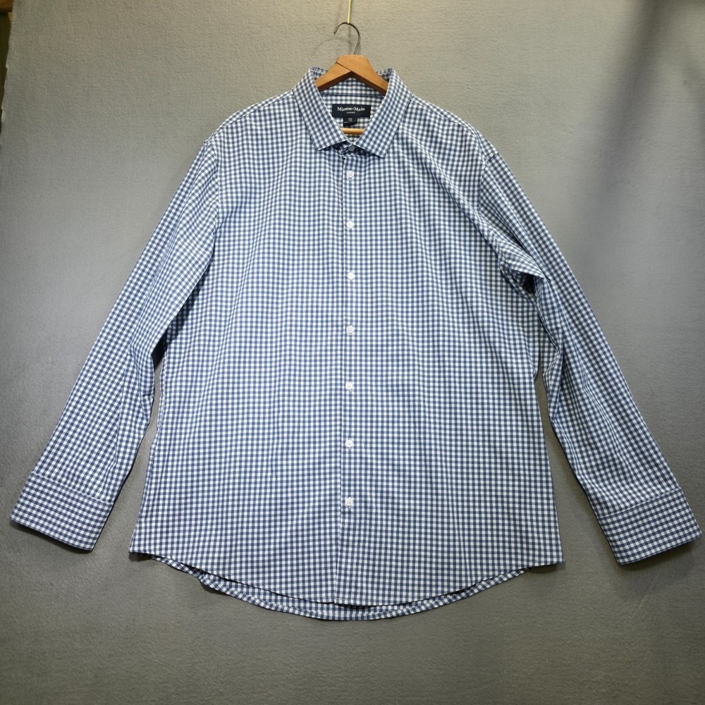 Mizzen+Main Men's Leeward Trim Fit Long‎ Sleeve Button Up Shirt Size 2XL